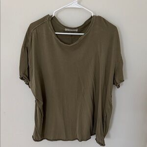 We The Free Khaki Short Sleeve Top